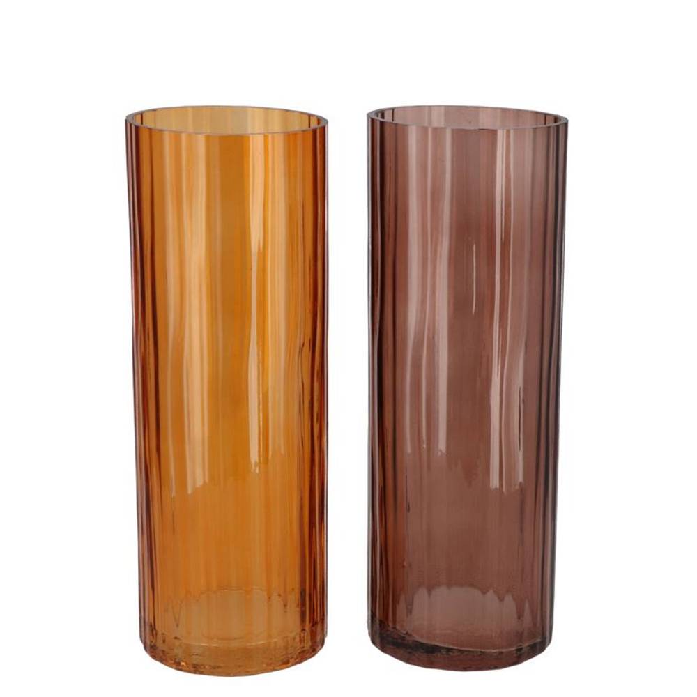 Glas Vase Marly mix braun 10x10x28cm