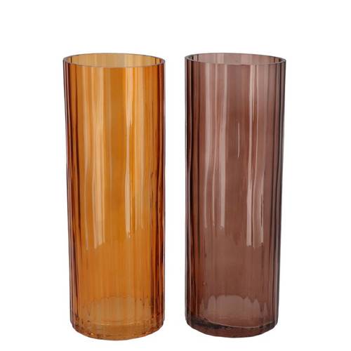 Glas Vase Marly mix braun 10x10x28cm
