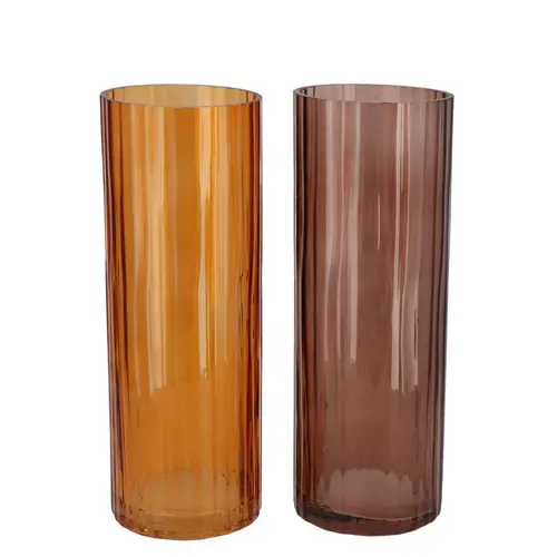 Glas Vase Marly mix braun 10x10x28cm