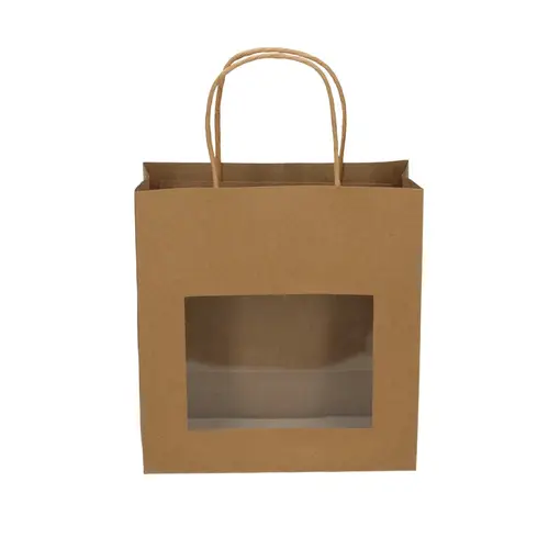 Tasche Fenster braun 8/18x19cm