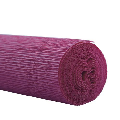 Papier Rolle 50cm Krepppapier dunkellil 2.5m