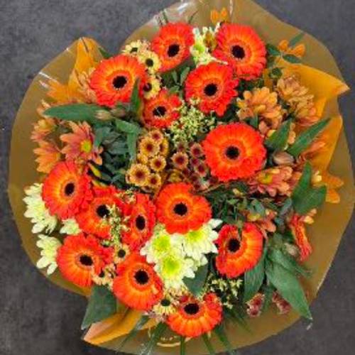 Strauß orange mix Germini 18 Stiele 45cm