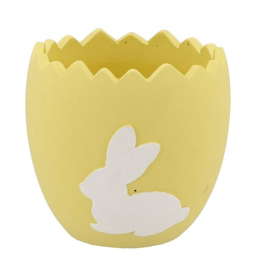 Übertopf Kaninchen gelb 14,5x14,5x14cm