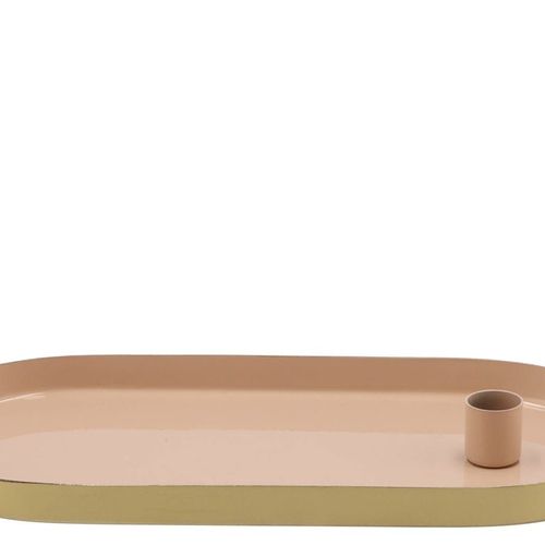 Kerzenständer Teller sand Oval 30x14x2,5cm