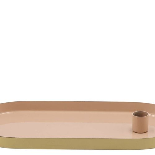 Kerzenständer Teller sand Oval 30x14x2,5cm