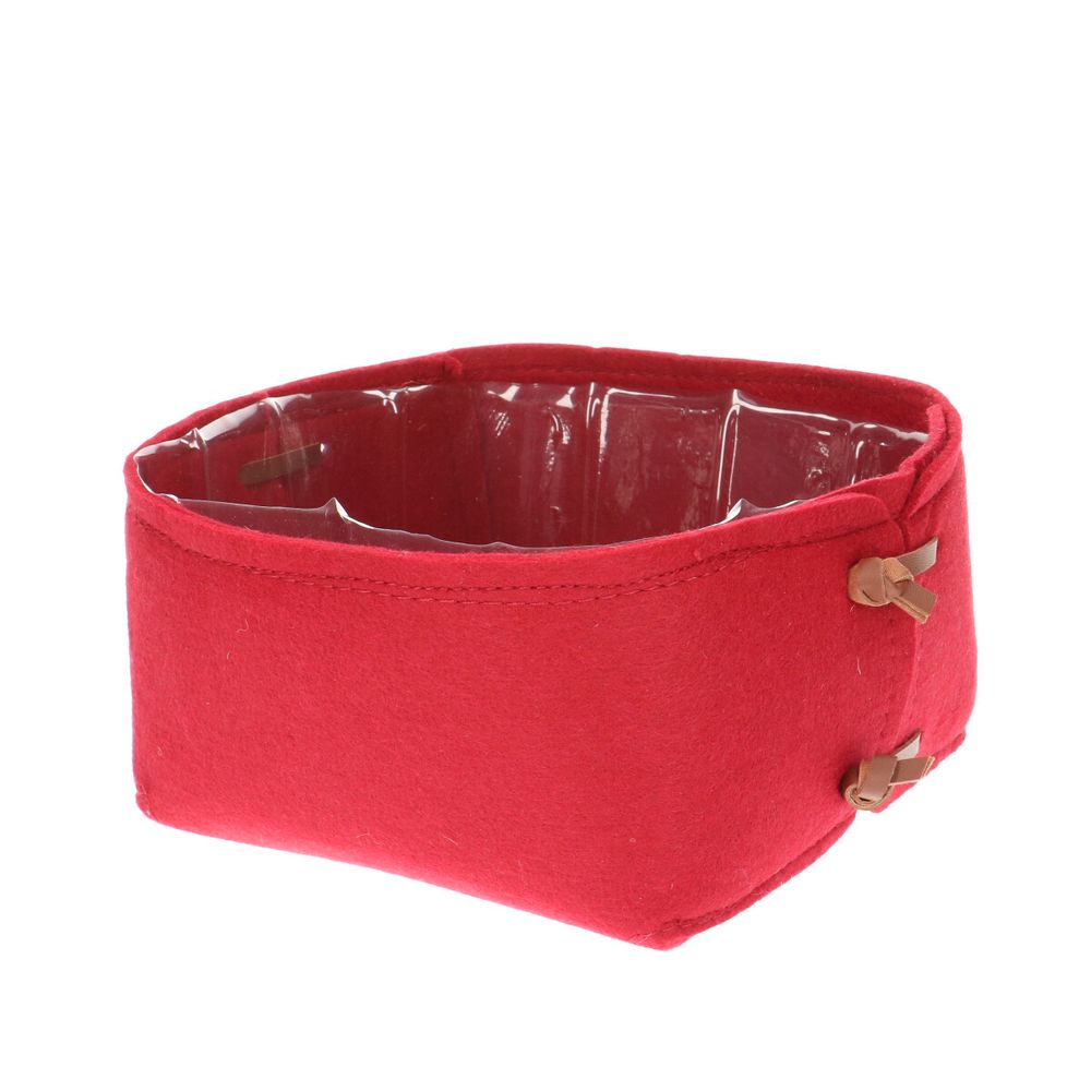 Übertopfdeckel Filz rot D20cm H9.5cm