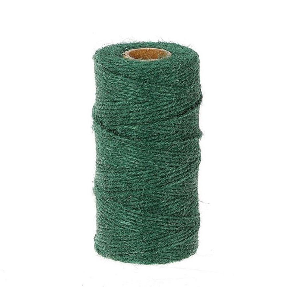 Seil Jute dunkel grün 2mm 100m