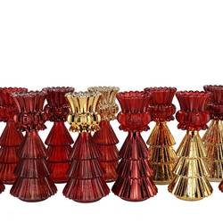 Kerzenständer Jazz Baum rot mix 11x28cm