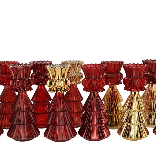 Kerzenständer Jazz Baum rot mix 11x28cm