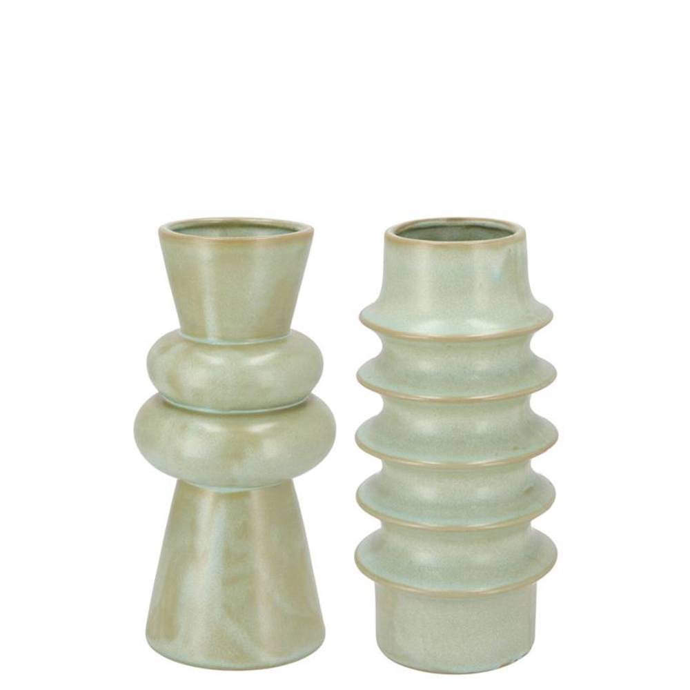 Keramik Vase Dion mix grün 10x10x18cm