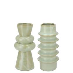 Keramik Vase Dion mix grün 10x10x18cm