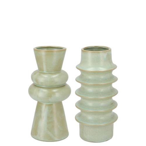 Keramik Vase Dion mix grün 10x10x18cm