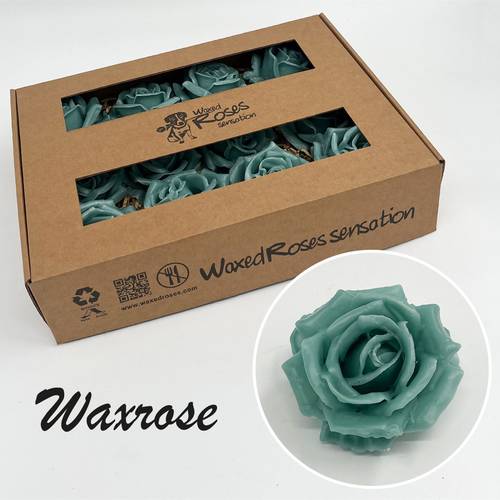 Seiden Wachs Rose hell grün