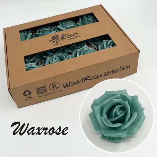 Seiden Wachs Rose hell grün