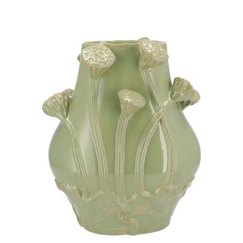 Keramik Vase Lotus Mara grün 24x18x30cm