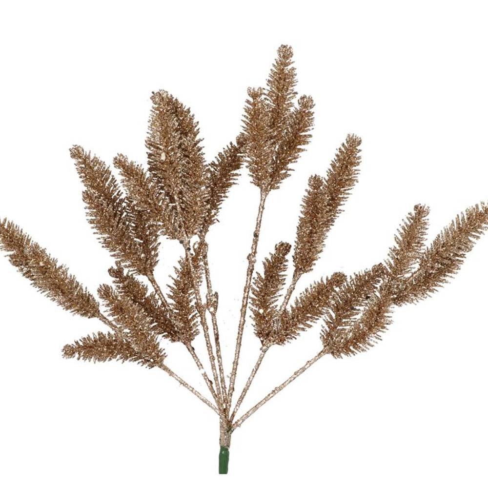 Branch auf Draht Cozy Glitter Champagne L31cm