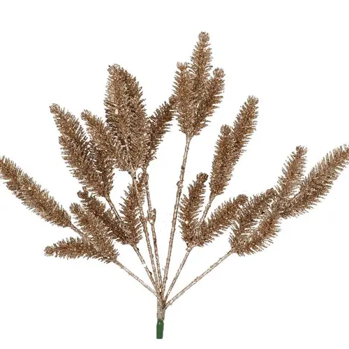 Branch auf Draht Cozy Glitter Champagne L31cm