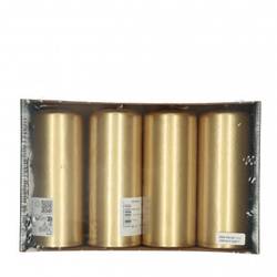 Stumpfkerze Safe gold D06cm H15cm