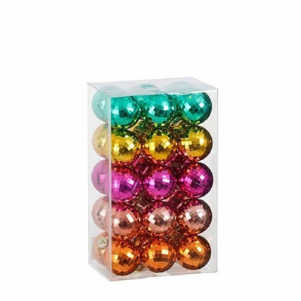 Kugel Plastik mix Disco D04cm x30