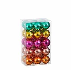 Kugel Plastik mix Disco D04cm x30