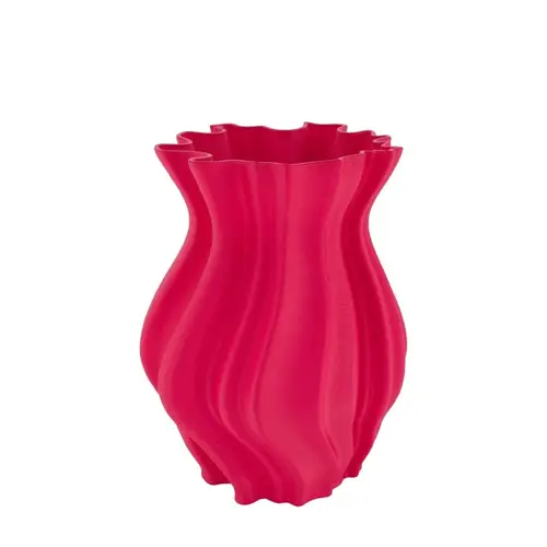 3D Vase fuchsia D20cm H28cm