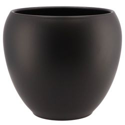 Keramik Übertopf Vinci schwarz matt D27cm H24cm