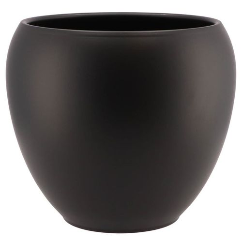 Keramik Übertopf Vinci schwarz matt D27cm H24cm