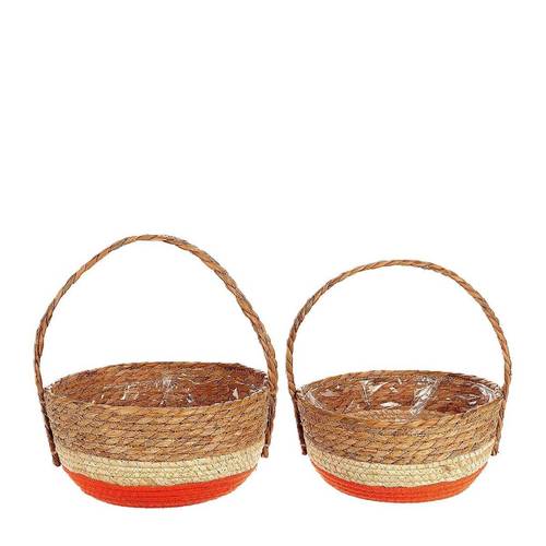 Korb Henkel Makka orange 2/Set D24cm H12cm
