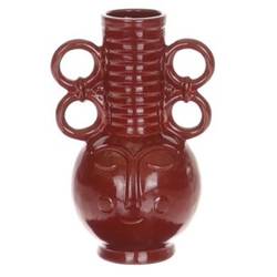 Keramik Vase Chimu bordeaux D16cm H25cm