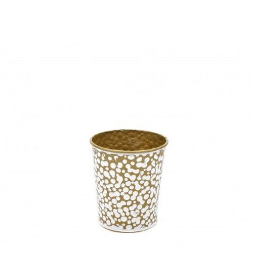 Zink Dave gold weiss D9.5cm H11cm