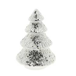 Weihnachtskegel Ylva silber D14cm H20cm