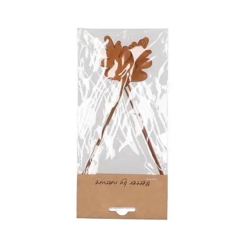 Rusty Eichenblatt auf Stab Metall 05x17cm x4