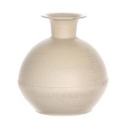 Metall Vase Satina creme D18cm H21cm