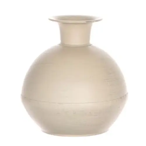 Metall Vase Satina creme D18cm H21cm