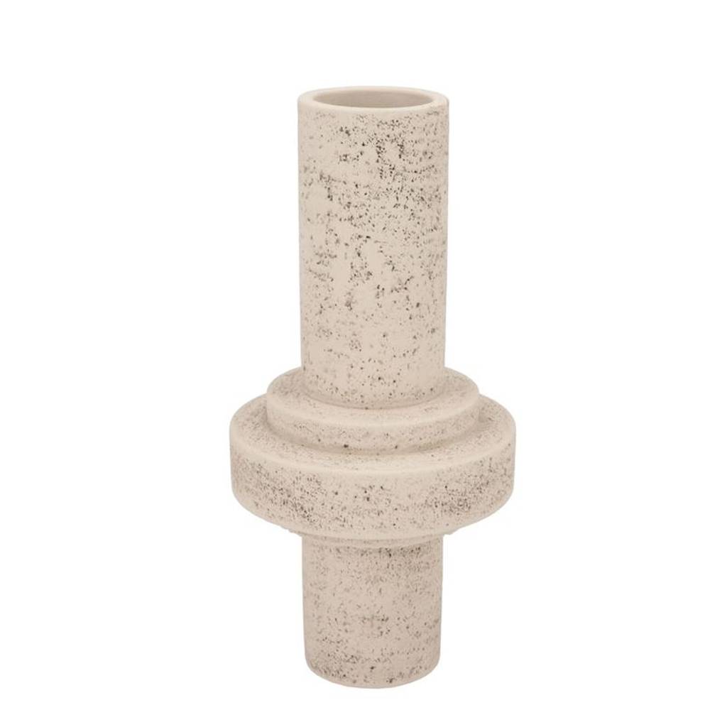 Beton Vase Tube weiss 16x16x32cm