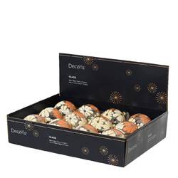 Deko Kugel Blume orange D08cm