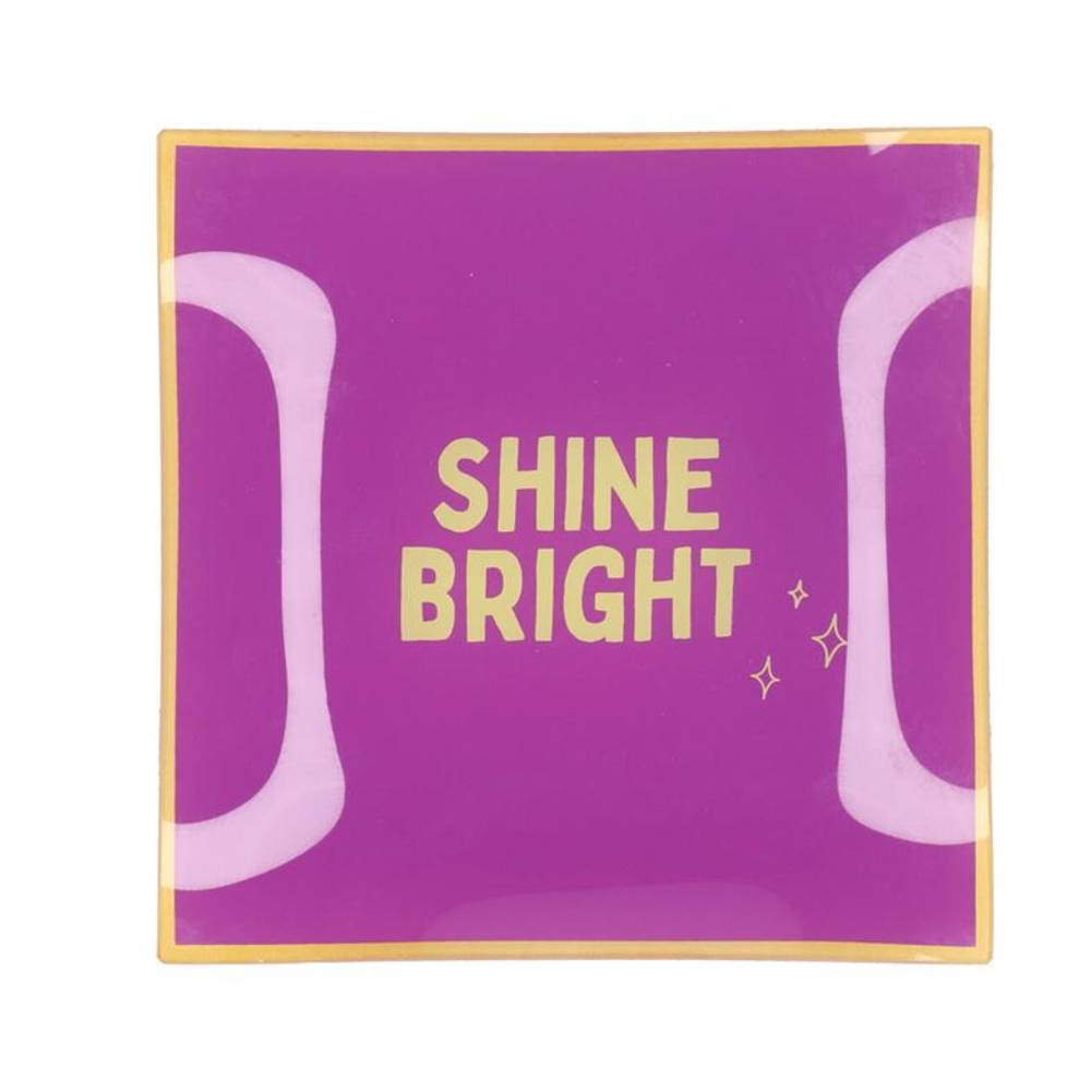 Teller Viereck Shine lila 18x18x02cm