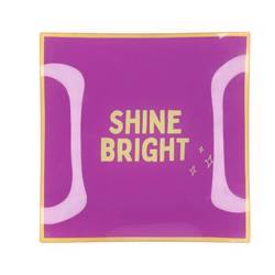 Teller Viereck Shine lila 18x18x02cm