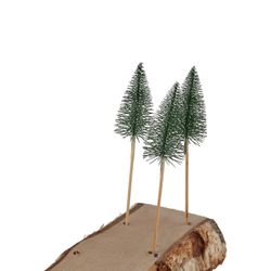 Baum auf Stab Schnee grün 4x20cm x24