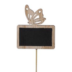 Kreidetafel auf Stab mit Schmetterl 20cm 8cm