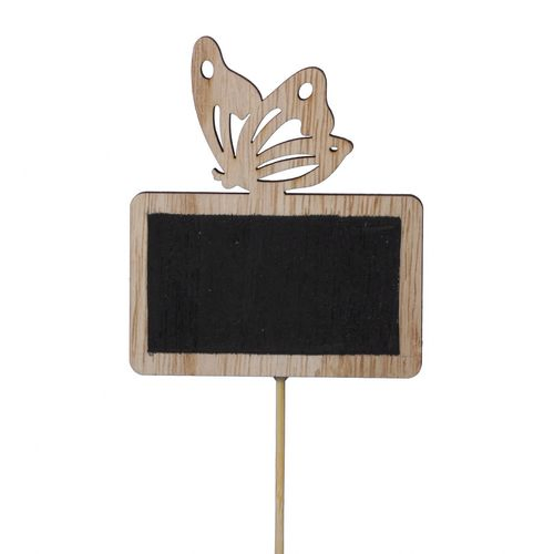 Kreidetafel auf Stab mit Schmetterl 20cm 8cm