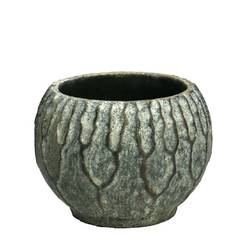 Keramik Übertopf Bowie grün D21cm H15cm 