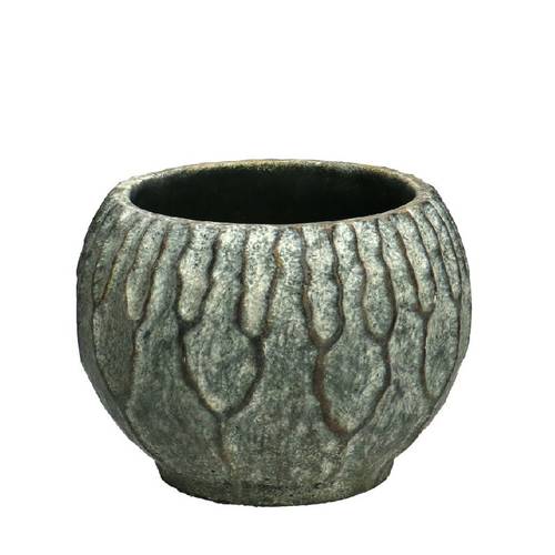 Keramik Übertopf Bowie grün D21cm H15cm 