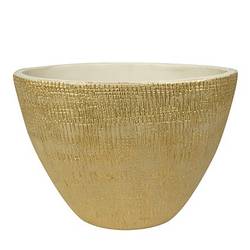 Keramik Übertopf Ryan gelb D33cm H25cm 