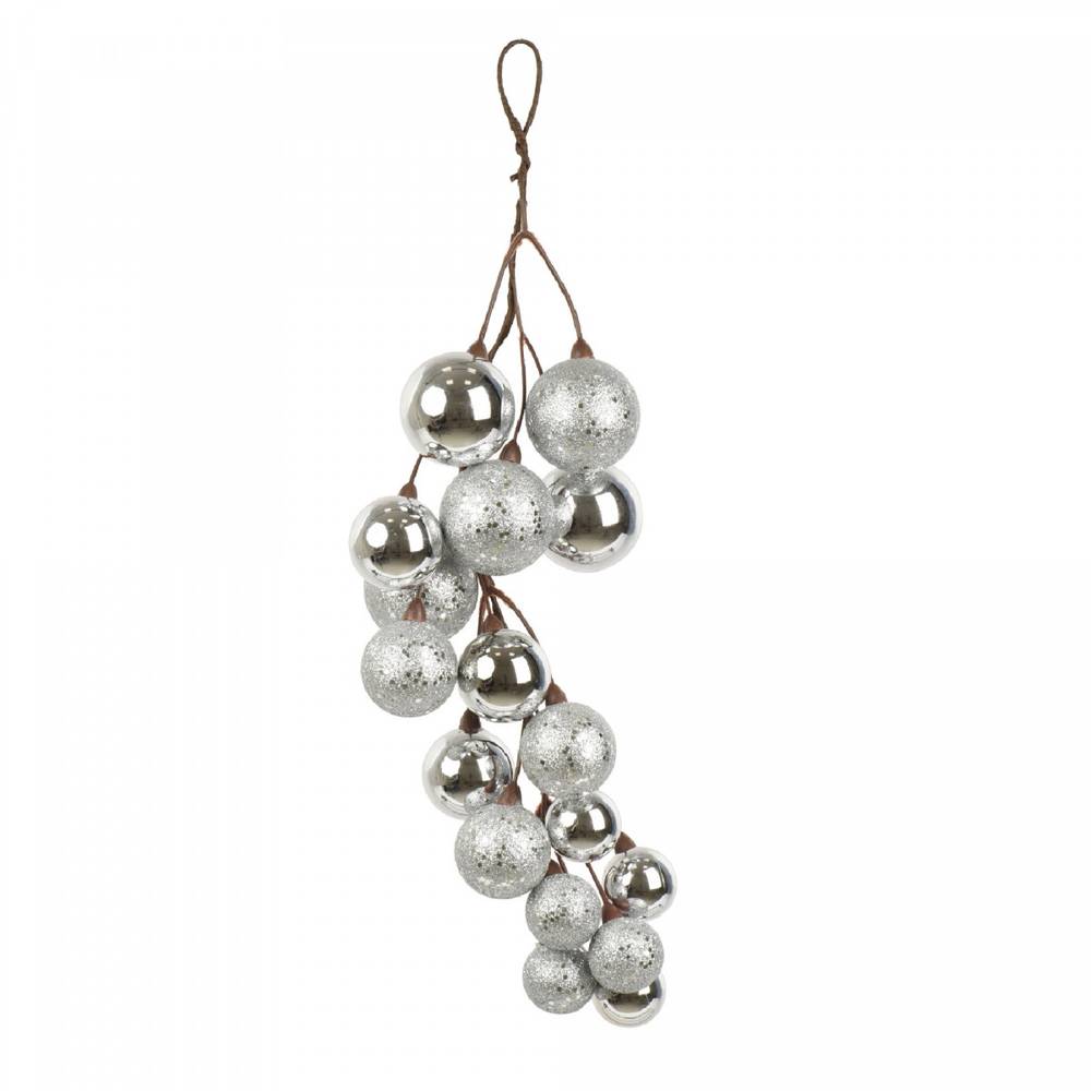 Hänger Kugeln silber L45cm 