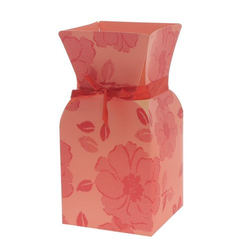Strausstasche Vanity rot D13cm H26cm