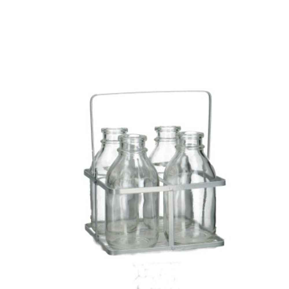 Glas Ständer 4 Flaschen D02cm H12cm