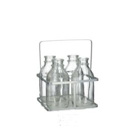 Glas Ständer 4 Flaschen D02cm H12cm
