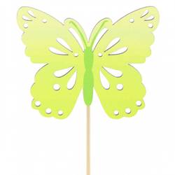 Schmetterling Zazou auf Stab grün D08cm L50cm