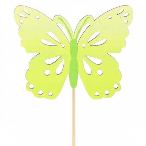 Schmetterling Zazou auf Stab grün D08cm L50cm